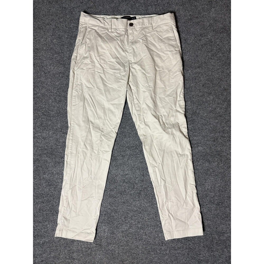 Club Monaco Chino Pants Mens 33x30 Beige Connor Modern Slim Fit Stretch Casual